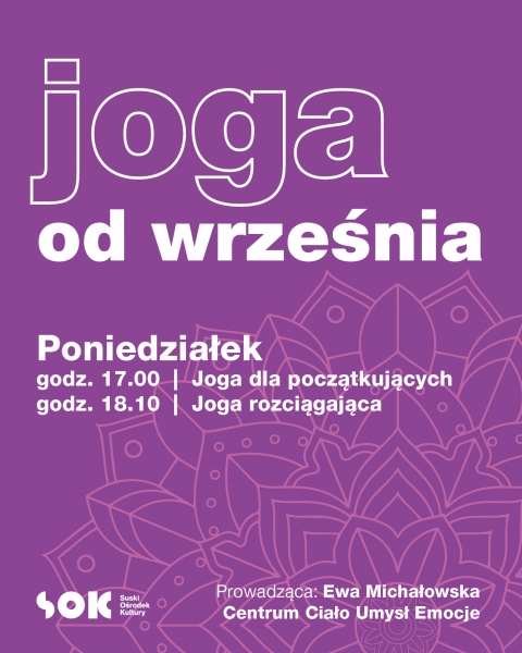 Joga w Suskim Ośrodku Kultury