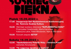 IV Festiwal Suskiego Piękna 2023 - 15/16 września - wstęp FREE