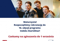 Trwa rekrutacja do 16. edycji programu Indeks Start2Star!